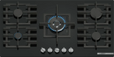 Series 6 Gas Hob 90 cm Tempered glass, Black